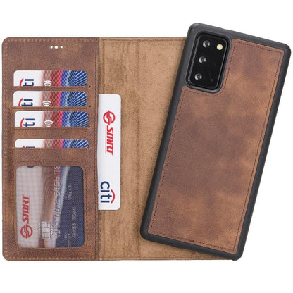 Magic Abnehmbar Leder Wallet Case für Samsung Galaxy Note 20 Ultra aus echtem Leder