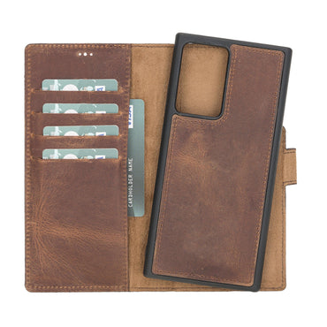 Magic Abnehmbar Leder Wallet Case für Samsung Galaxy Note 20 aus echtem Leder