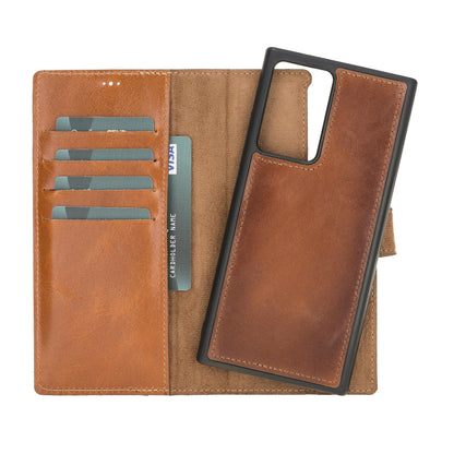 Magic Abnehmbar Leder Wallet Case für Samsung Galaxy Note 20 aus echtem Leder