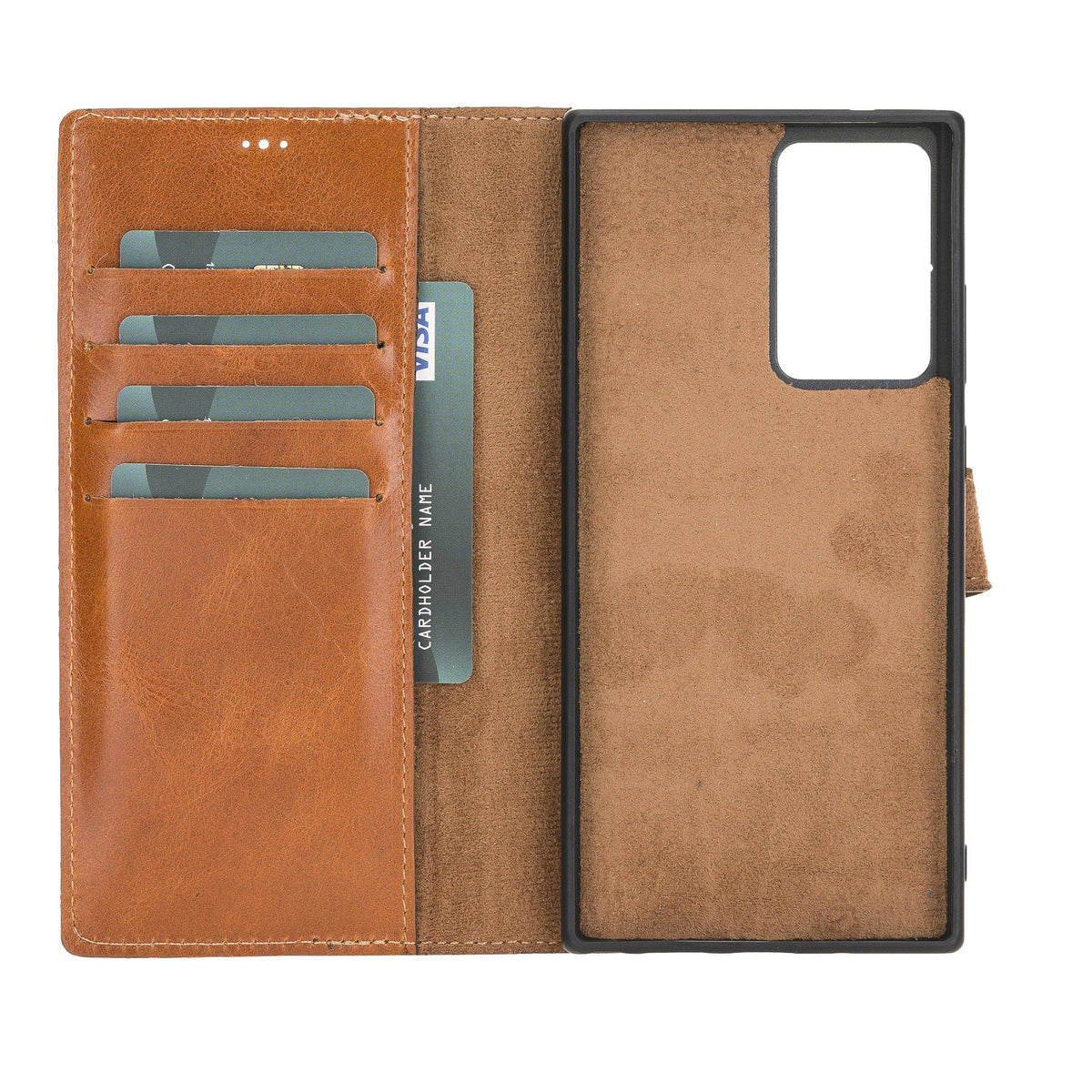 Magic Abnehmbar Leder Wallet Case für Samsung Galaxy Note 20 aus echtem Leder