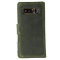 Samsung Galaxy Note 8 Leather SANTA Wallet Case GREEN