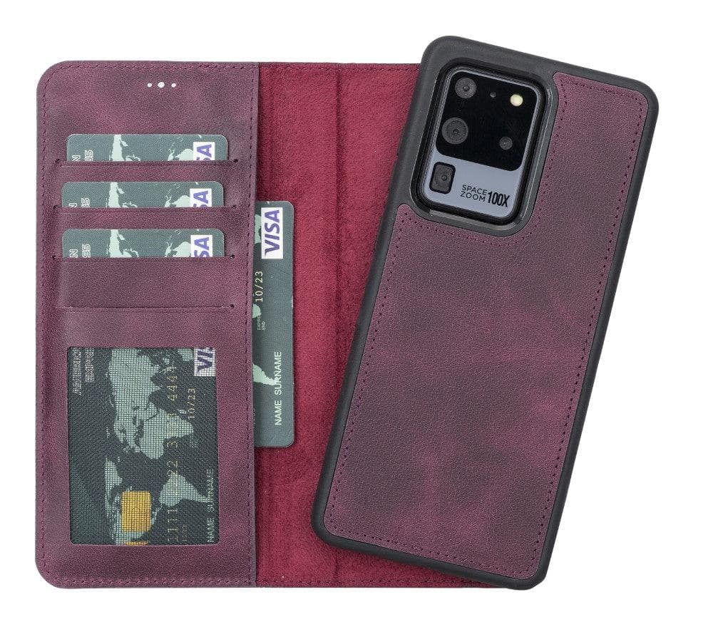 Magic Abnehmbar Leder Wallet Case für Samsung Galaxy S20 Ultra aus echtem Leder