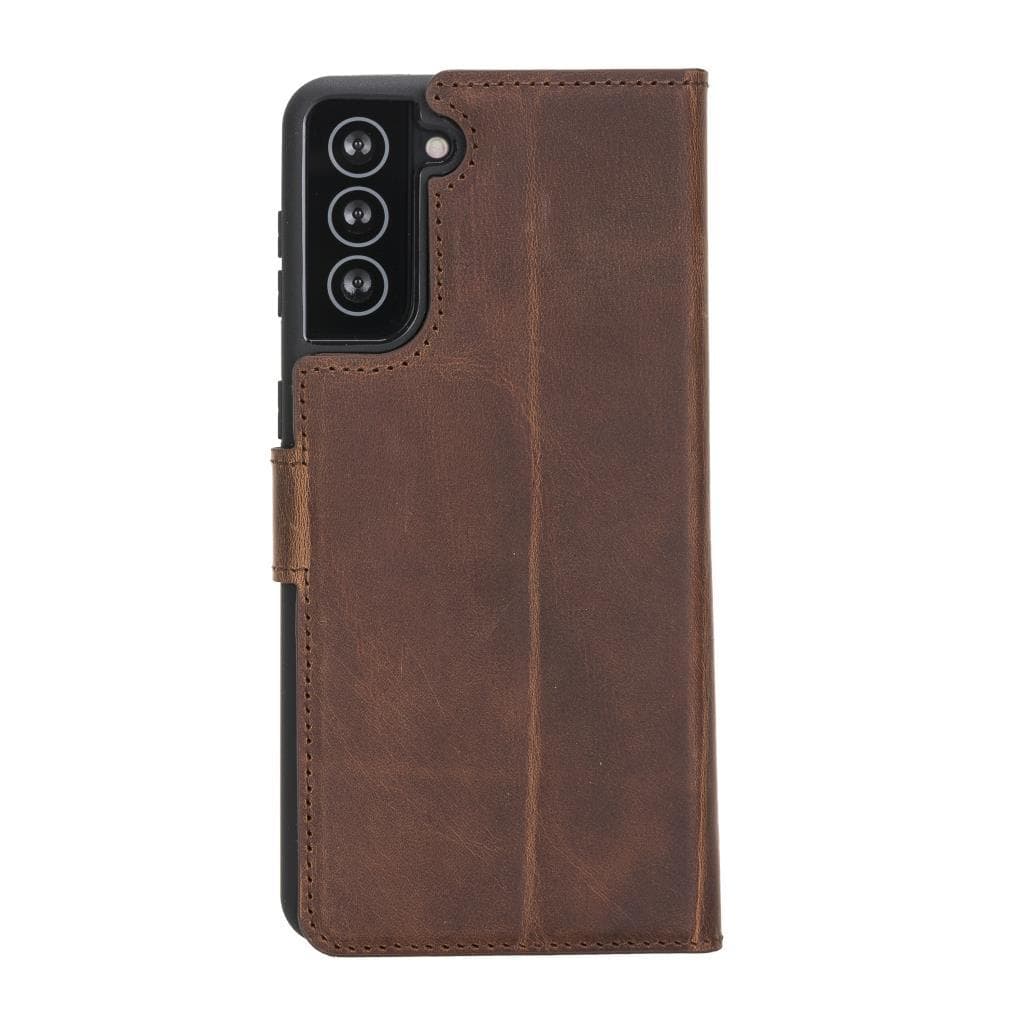 Magic Abnehmbar Leder Wallet Case für Samsung Galaxy S21 Plus aus echtem Leder