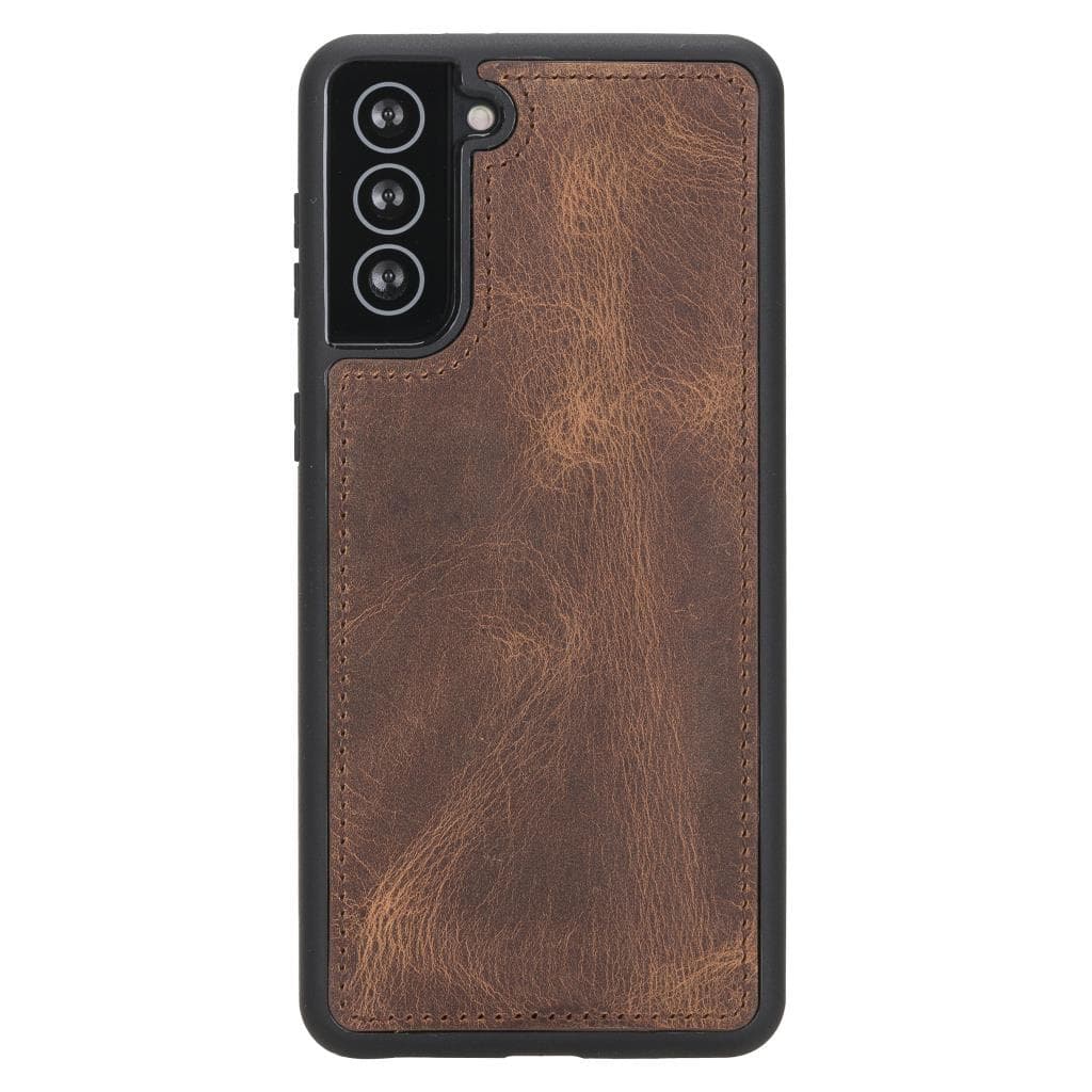 Magic Abnehmbar Leder Wallet Case für Samsung Galaxy S21 aus echtem Leder