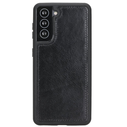 Magic Abnehmbar Leder Wallet Case für Samsung Galaxy S21 aus echtem Leder