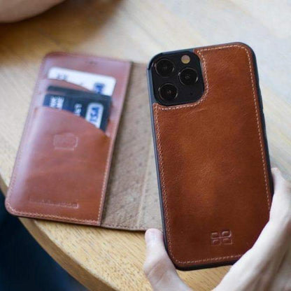 Magic Abnehmbar Leder Wallet Case für Samsung Galaxy S21 Plus aus echtem Leder