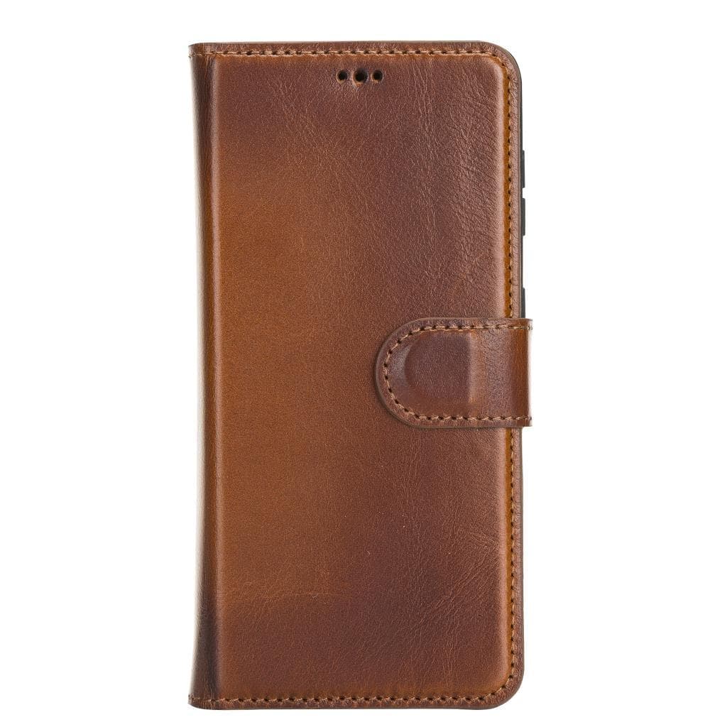 Magic Abnehmbar Leder Wallet Case für Samsung Galaxy S21 aus echtem Leder