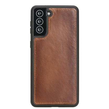 Magic Abnehmbar Leder Wallet Case für Samsung Galaxy S21 aus echtem Leder