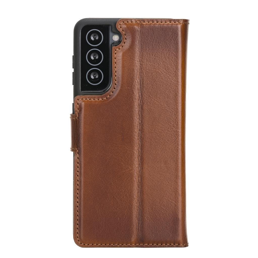 Magic Abnehmbar Leder Wallet Case für Samsung Galaxy S21 Plus aus echtem Leder