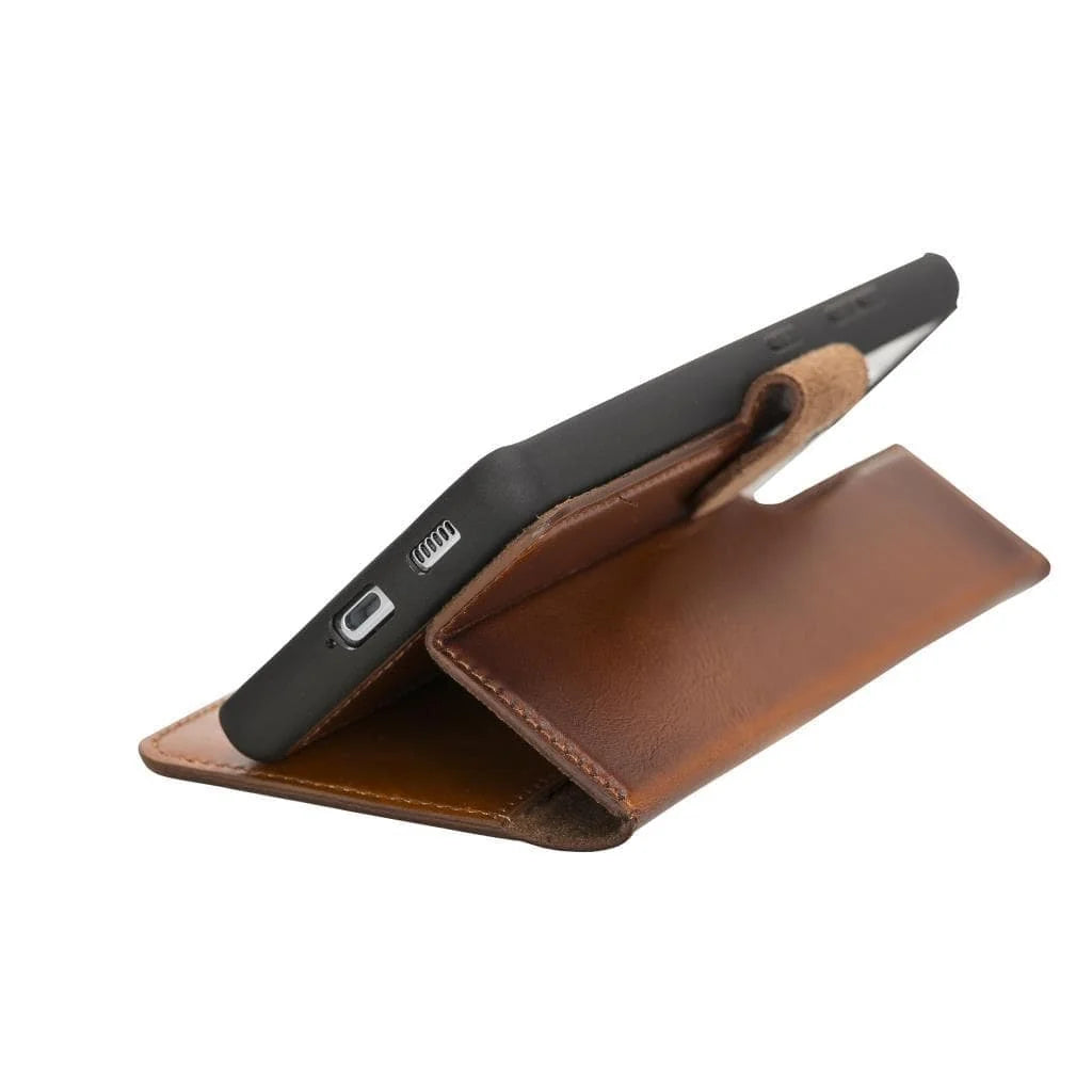 Magic Abnehmbar Leder Wallet Case für Samsung Galaxy S21 aus echtem Leder