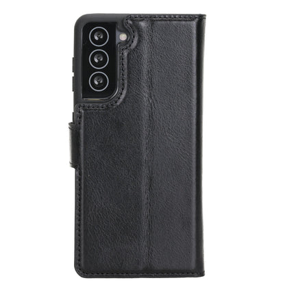 Magic Abnehmbar Leder Wallet Case für Samsung Galaxy S21 aus echtem Leder
