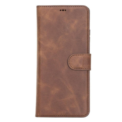 Magic Abnehmbar Leder Wallet Case für Samsung Galaxy S21 Ultra aus echtem Leder