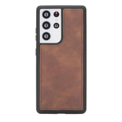 Magic Abnehmbar Leder Wallet Case für Samsung Galaxy S21 Ultra aus echtem Leder