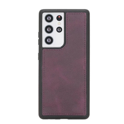 Magic Abnehmbar Leder Wallet Case für Samsung Galaxy S21 Ultra aus echtem Leder
