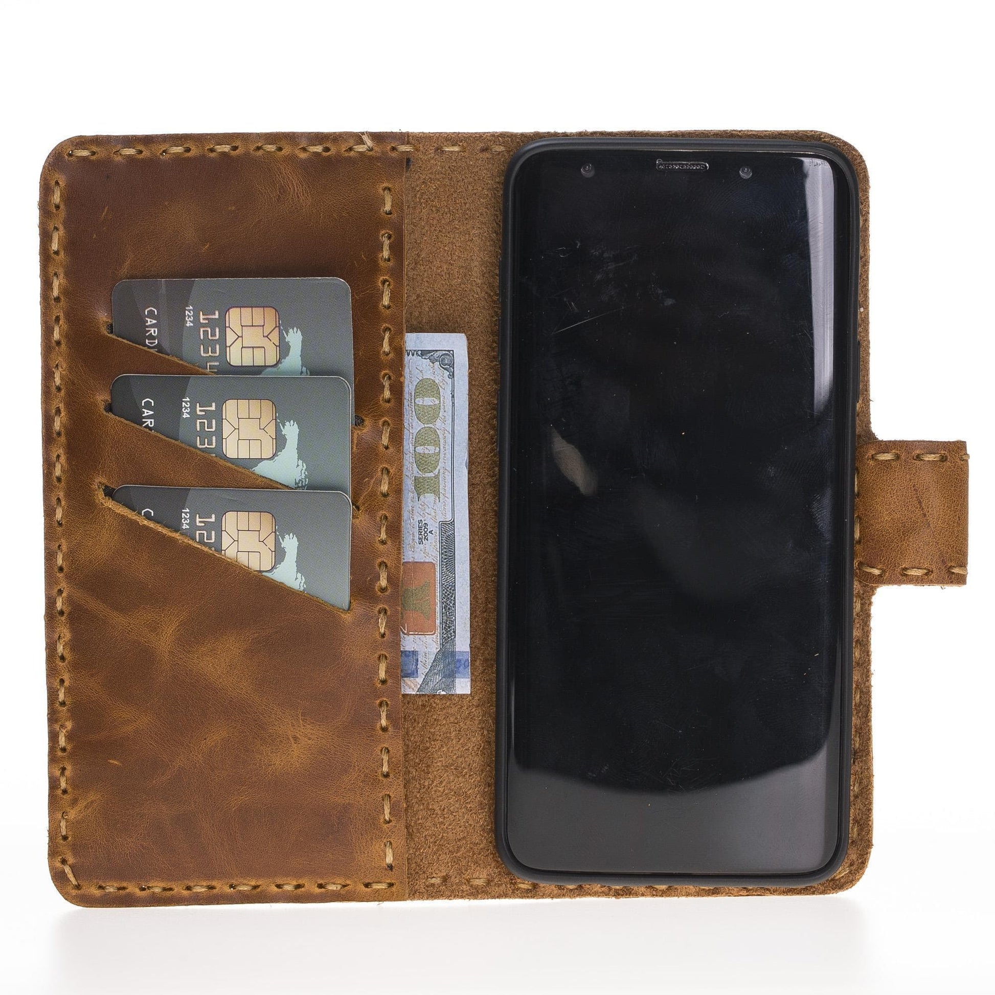 Samsung Galaxy S9 Plus Flora Tan Wallet Case Tan