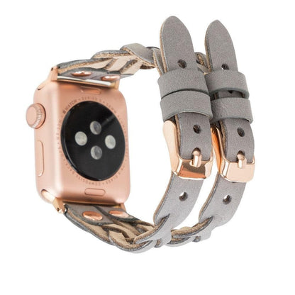 York Double Lederarmband für Apple Watch aus echtem Leder