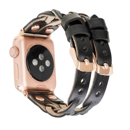 York Double Lederarmband für Apple Watch aus echtem Leder