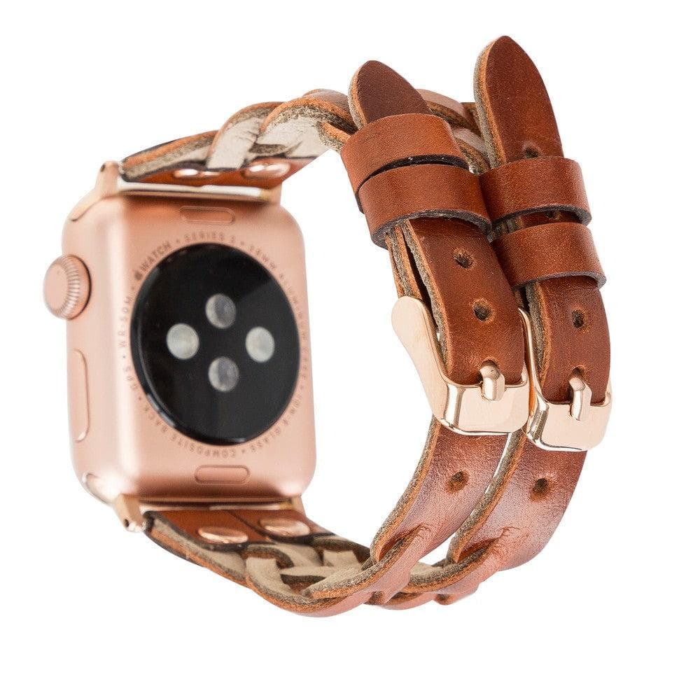 York Double Lederarmband für Apple Watch aus echtem Leder