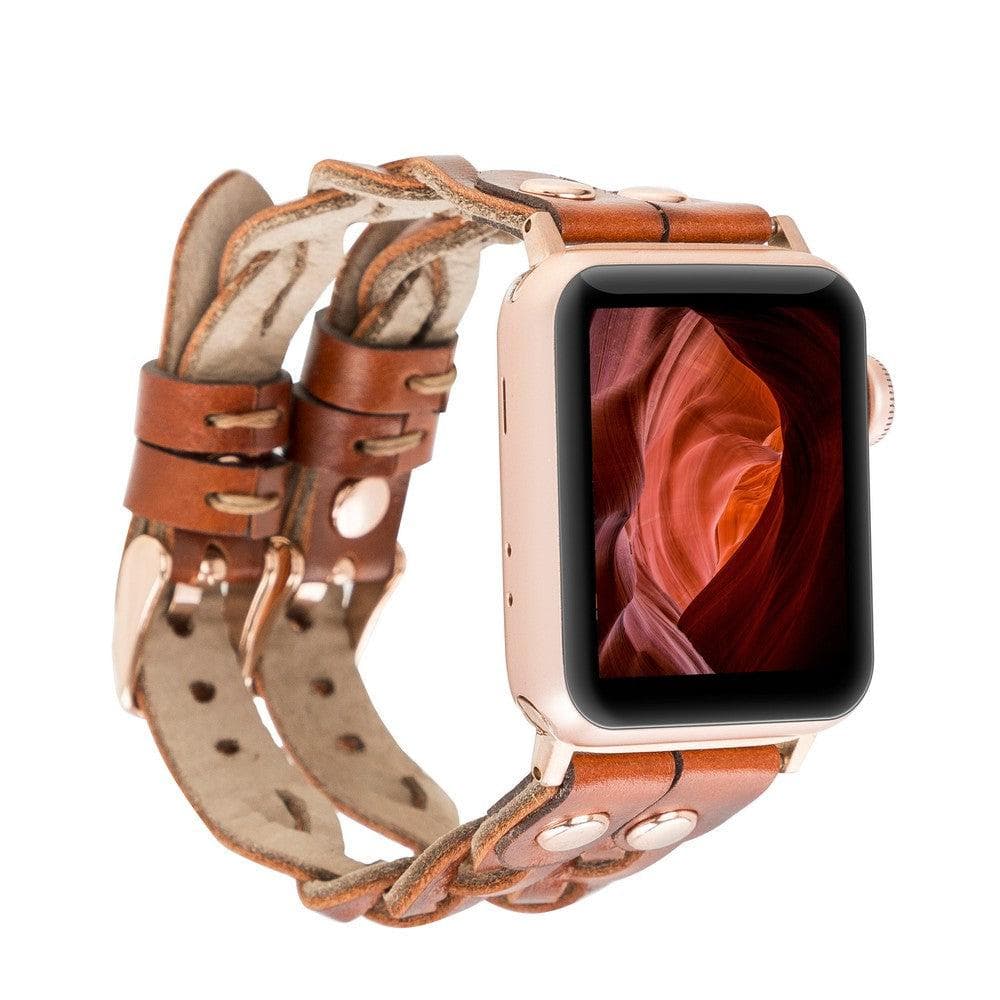 York Double Lederarmband für Apple Watch aus echtem Leder