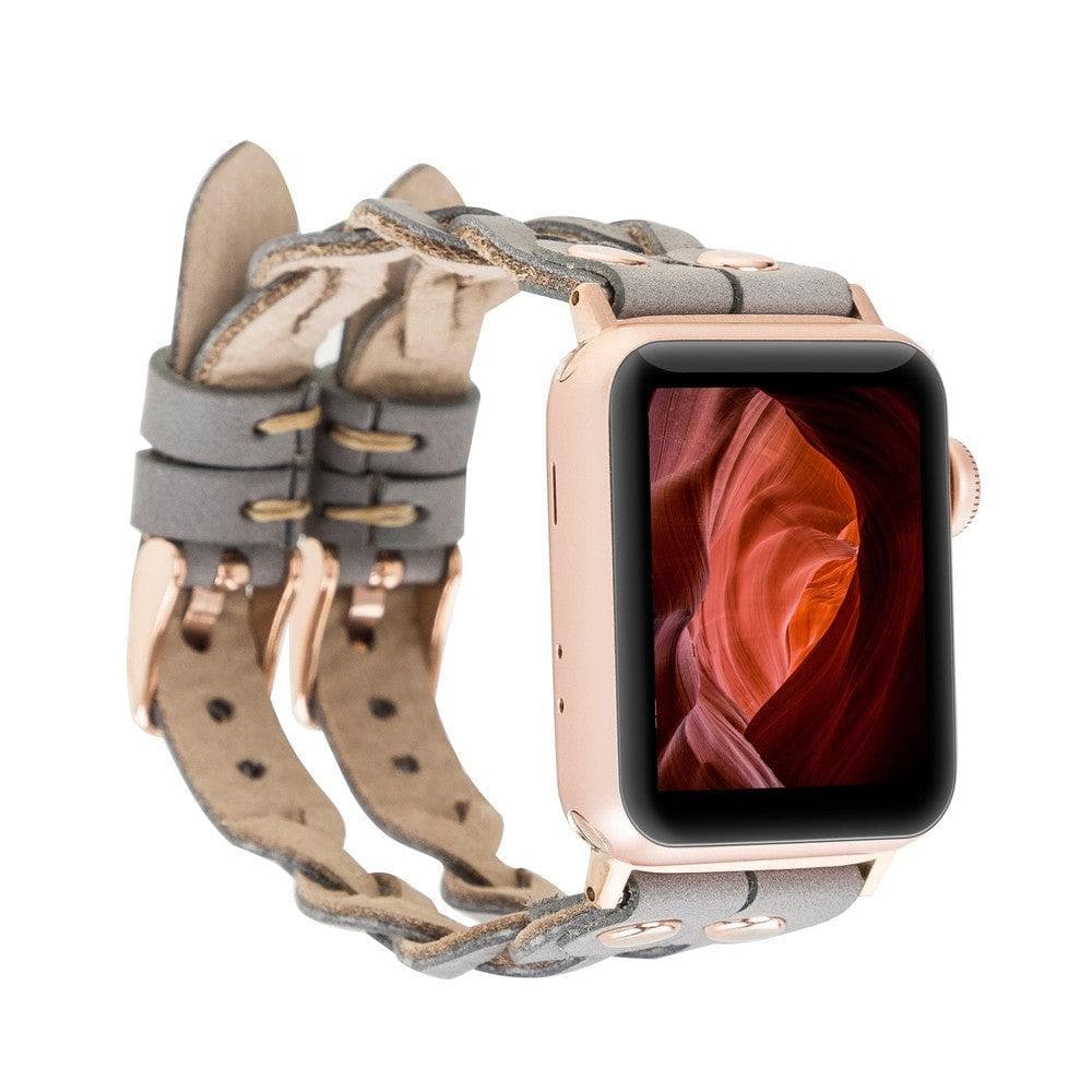York Double Lederarmband für Apple Watch aus echtem Leder