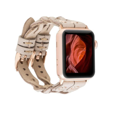 York Double Lederarmband für Apple Watch aus echtem Leder