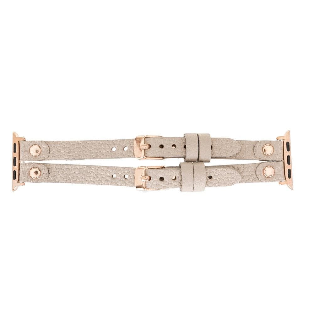 Ely Double Lederarmband für Apple Watch aus echtem Leder
