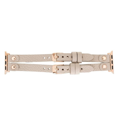 Ely Double Lederarmband für Apple Watch aus echtem Leder