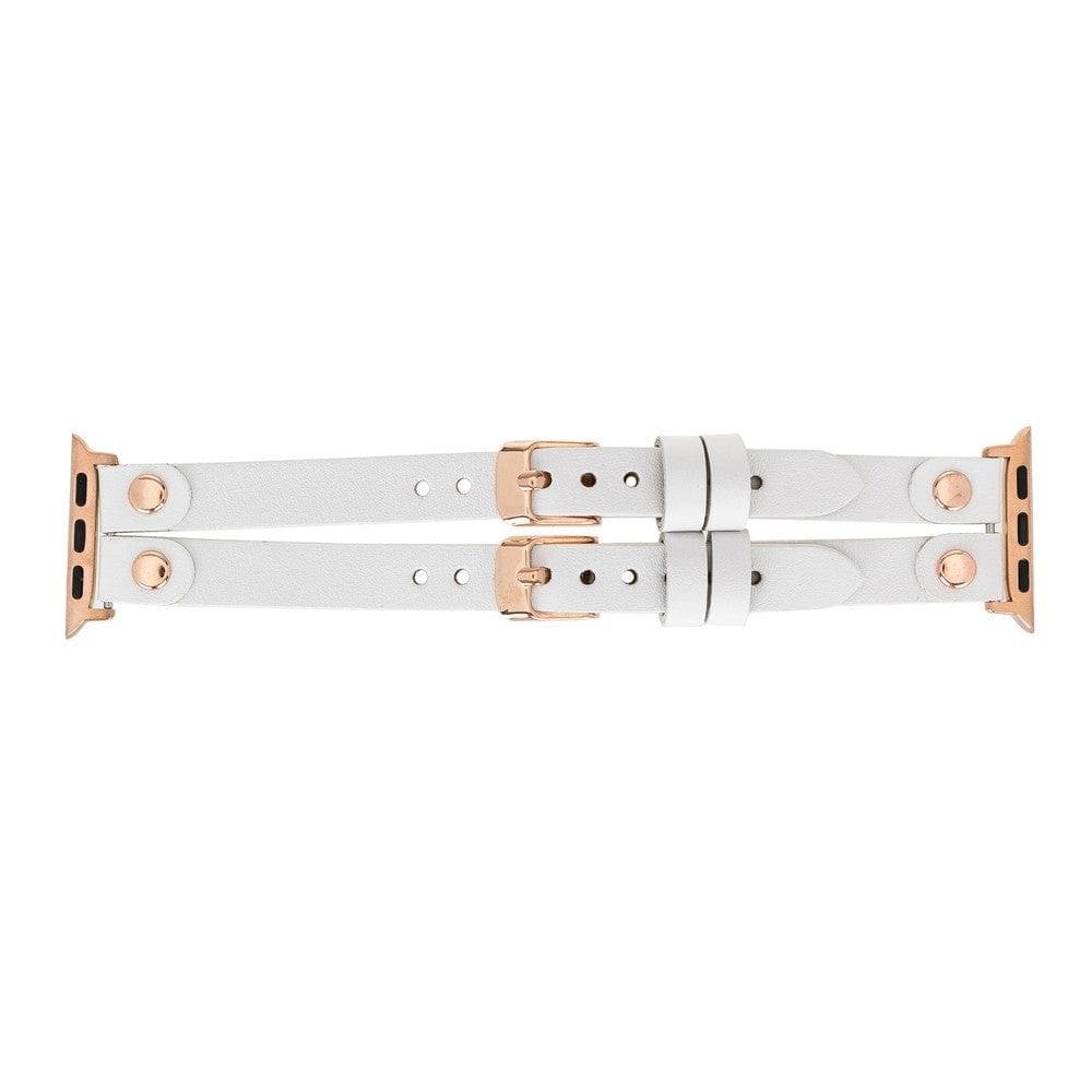 Ely Double Lederarmband für Apple Watch aus echtem Leder