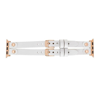 Ely Double Lederarmband für Apple Watch aus echtem Leder