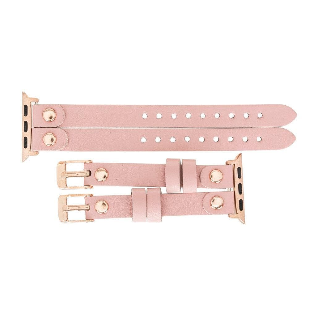 Ely Double Lederarmband für Apple Watch aus echtem Leder
