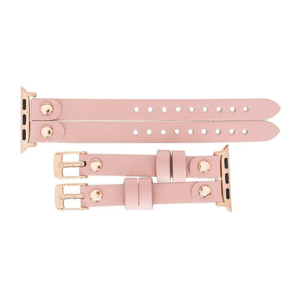 Ely Double Lederarmband für Apple Watch aus echtem Leder