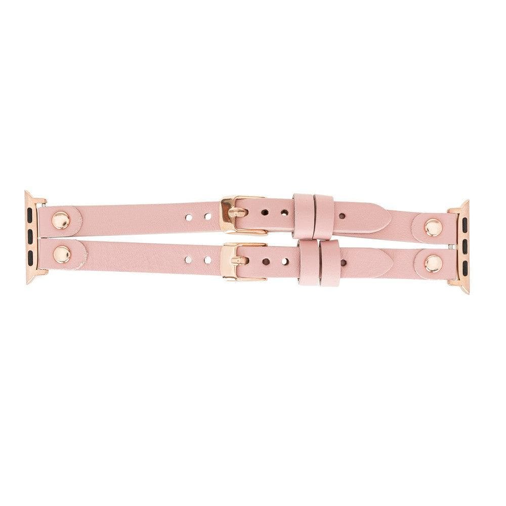 Ely Double Lederarmband für Apple Watch aus echtem Leder