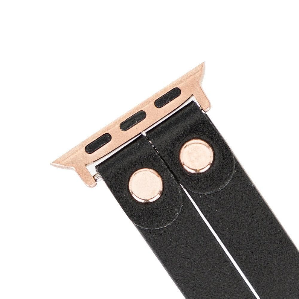 Ely Double Lederarmband für Apple Watch aus echtem Leder