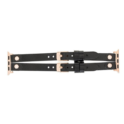 Ely Double Lederarmband für Apple Watch aus echtem Leder