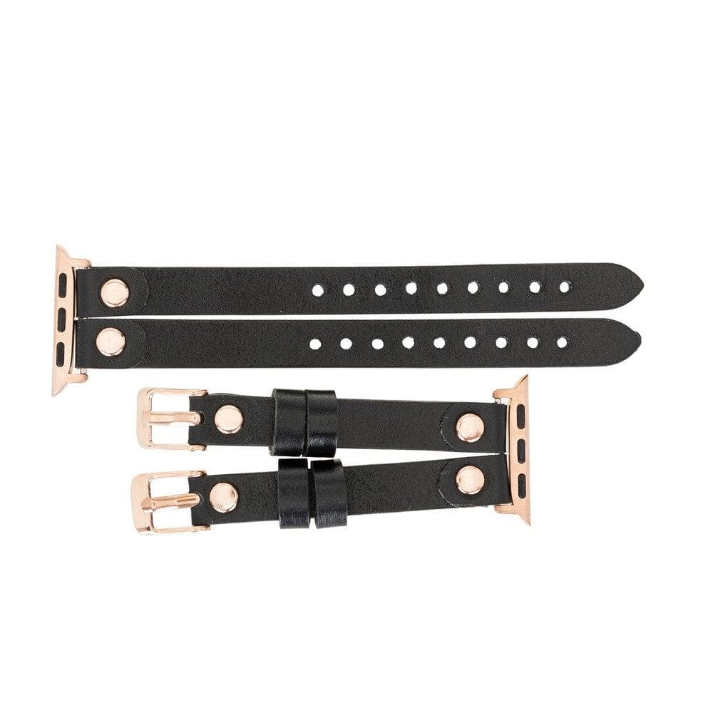 Ely Double Lederarmband für Apple Watch aus echtem Leder