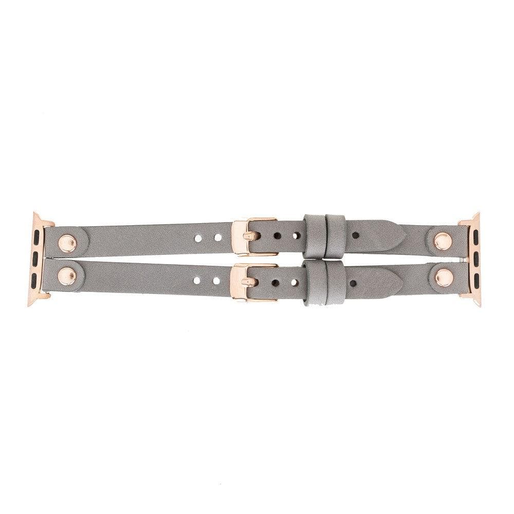 Ely Double Lederarmband für Apple Watch aus echtem Leder