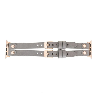 Ely Double Lederarmband für Apple Watch aus echtem Leder