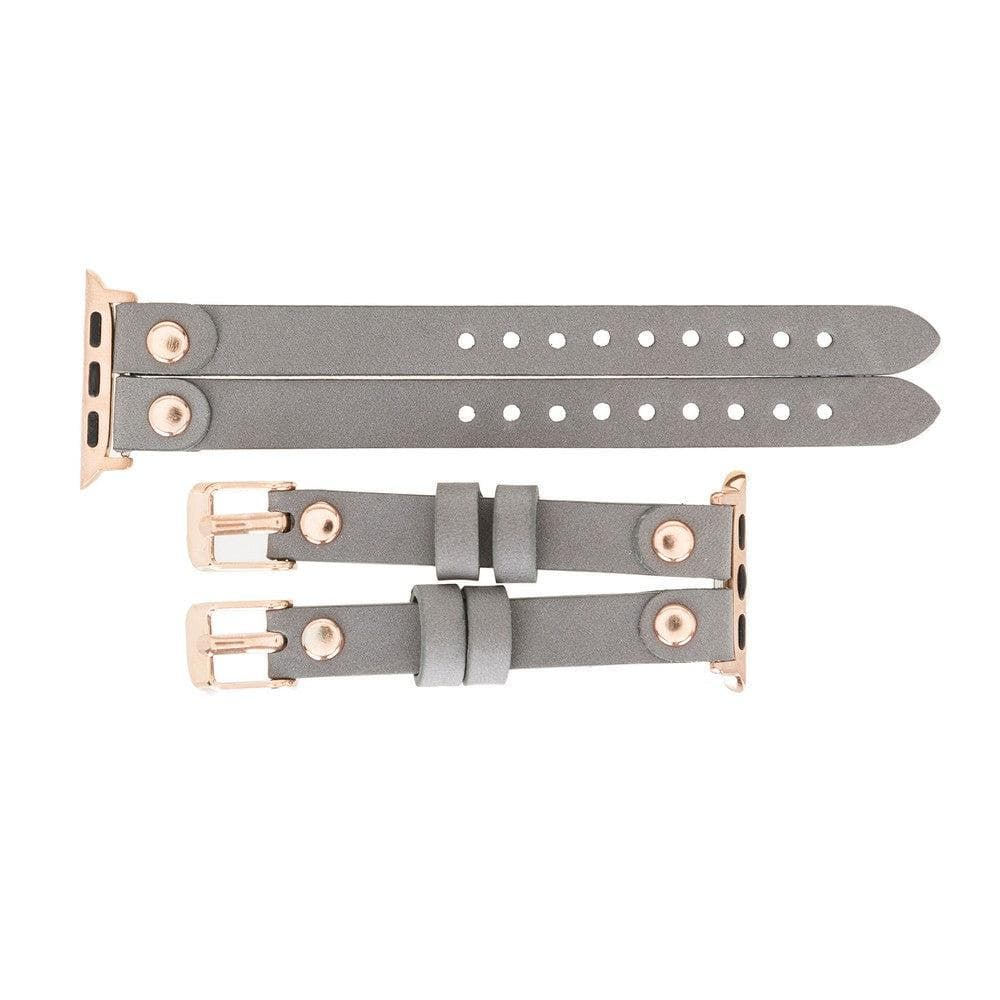 Ely Double Lederarmband für Apple Watch aus echtem Leder