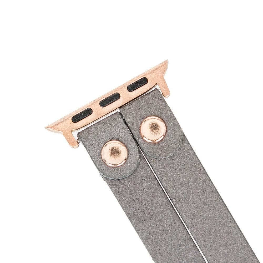Ely Double Lederarmband für Apple Watch aus echtem Leder