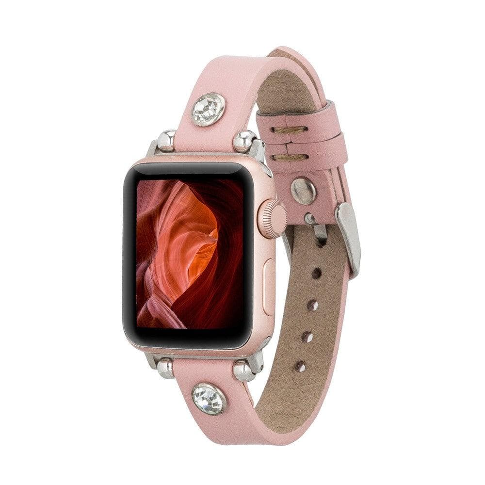 Visby Lederarmband für Apple Watch aus echtem Leder in Grau