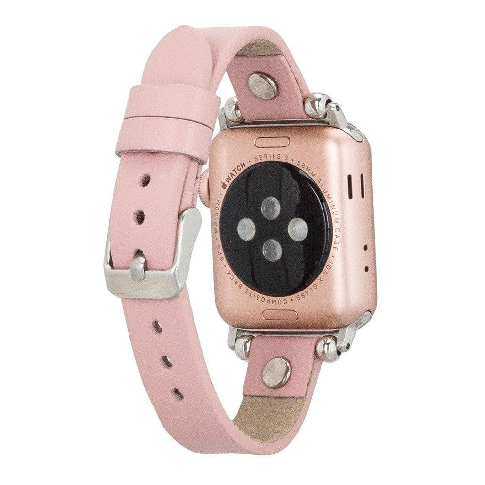 Visby Lederarmband für Apple Watch aus echtem Leder in Grau