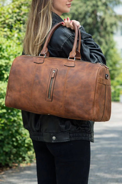 Dolly Wochenend Duffle Weekender aus echtem Leder aus echtem Leder