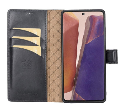 Magic Abnehmbar Leder Wallet Case für Samsung Galaxy Note 20 aus echtem Leder