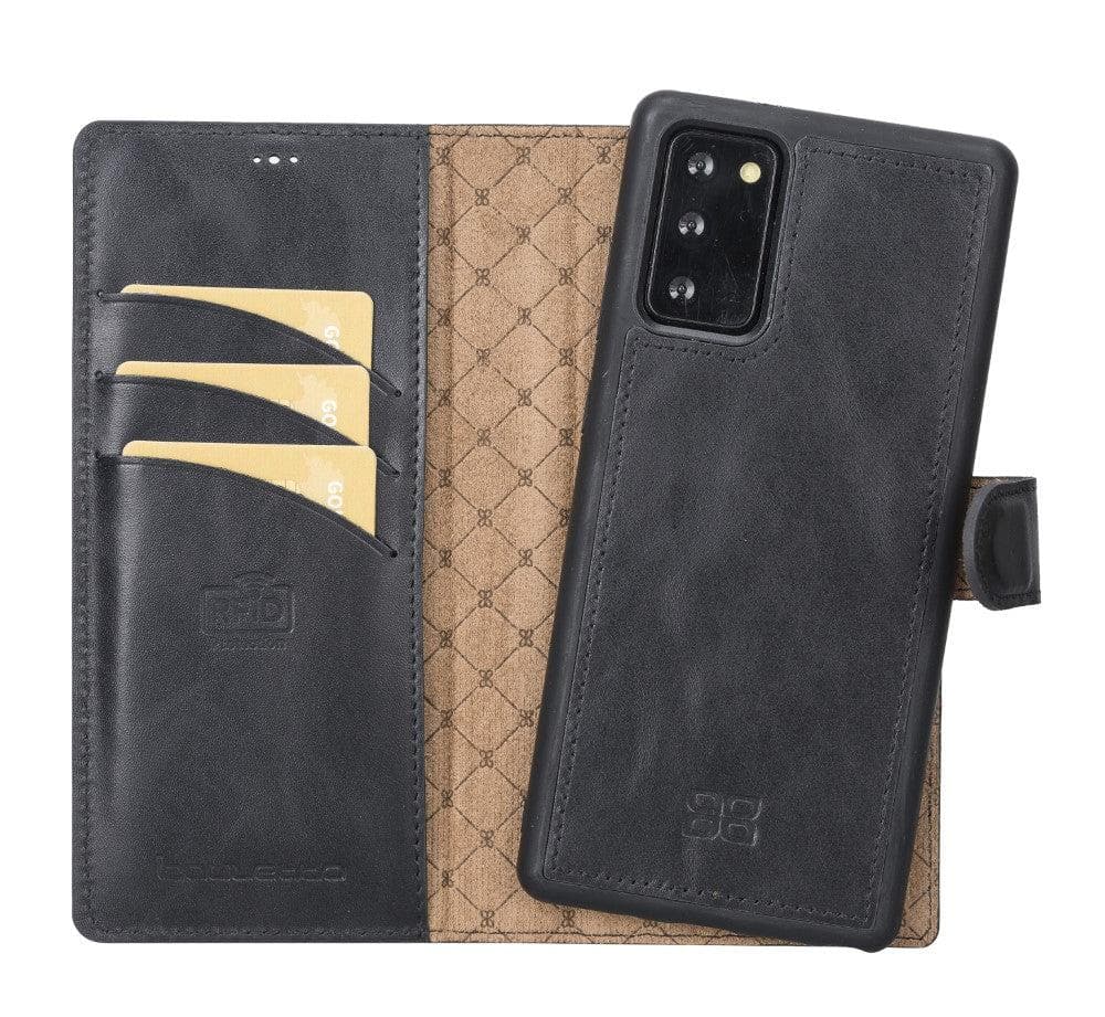 Magic Abnehmbar Leder Wallet Case für Samsung Galaxy Note 20 aus echtem Leder