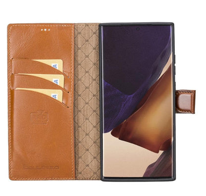 Magic Abnehmbar Leder Wallet Case für Samsung Galaxy Note 20 aus echtem Leder