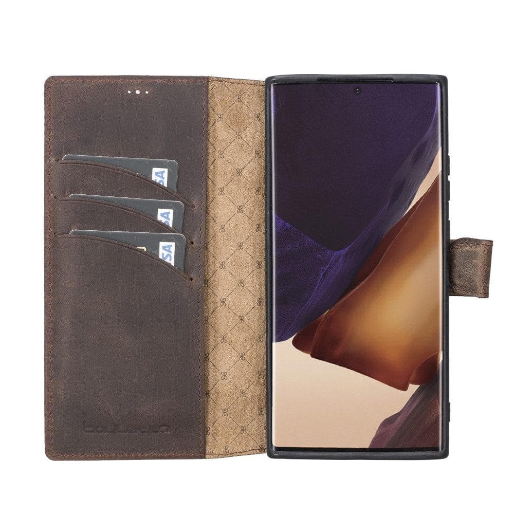 Magic Abnehmbar Leder Wallet Case für Samsung Galaxy Note 20 aus echtem Leder