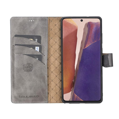 Magic Abnehmbar Leder Wallet Case für Samsung Galaxy Note 20 aus echtem Leder