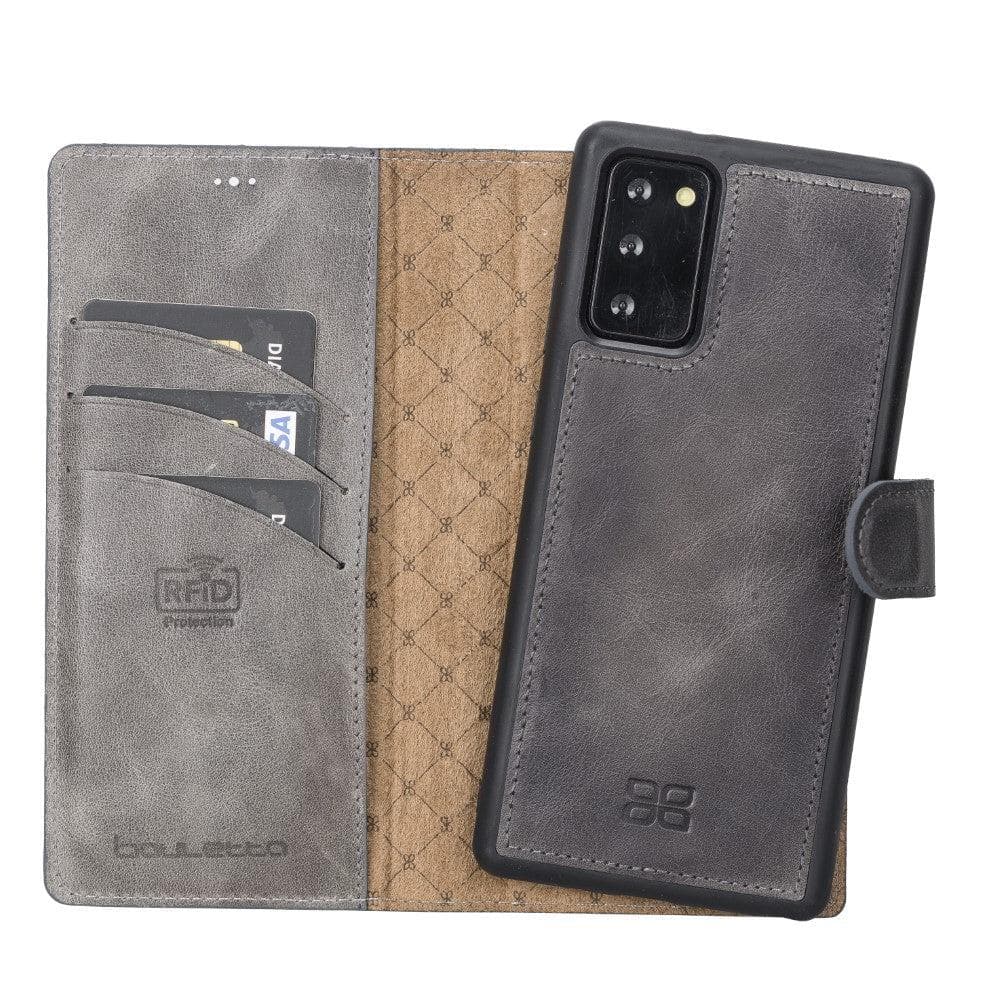 Magic Abnehmbar Leder Wallet Case für Samsung Galaxy Note 20 aus echtem Leder