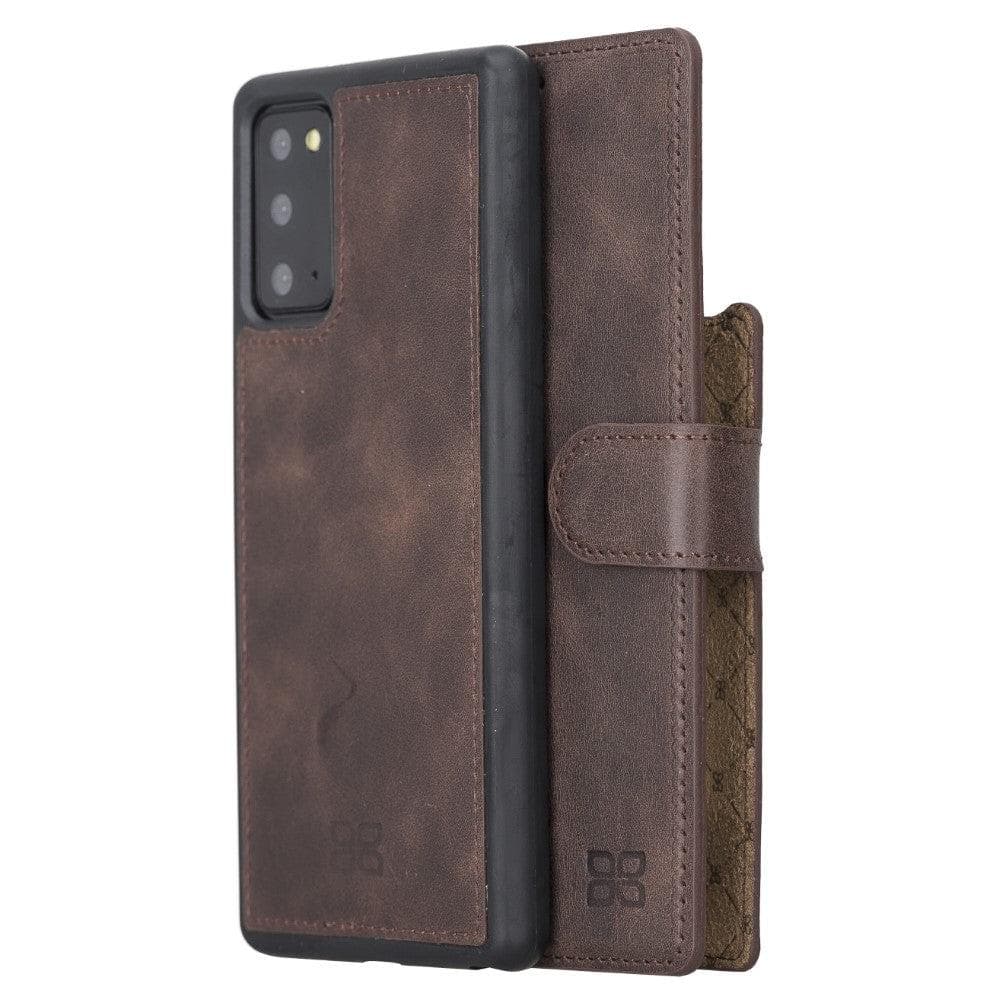 Magic Abnehmbar Leder Wallet Case für Samsung Galaxy Note 20 aus echtem Leder