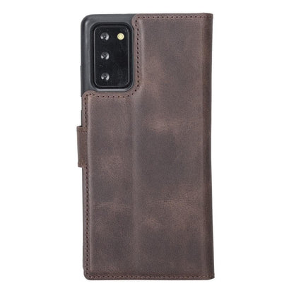 Magic Abnehmbar Leder Wallet Case für Samsung Galaxy Note 20 aus echtem Leder